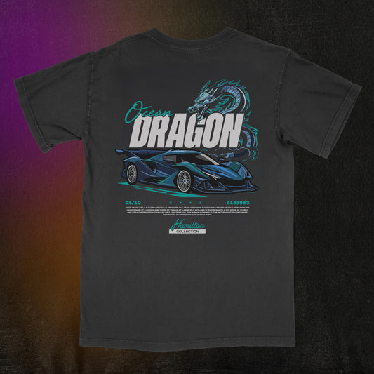 Ocean Dragon - Black Tee