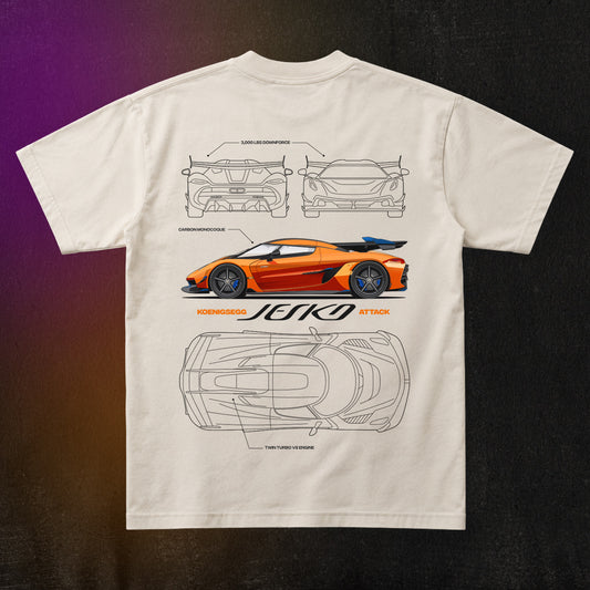 Jesko Schematic Tee - Dust