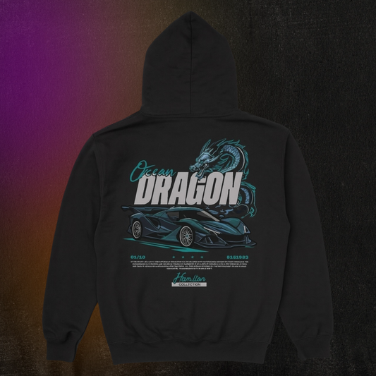 Ocean Dragon - Black Hoodie