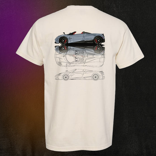 Pagani Schematic Tee - Ivory