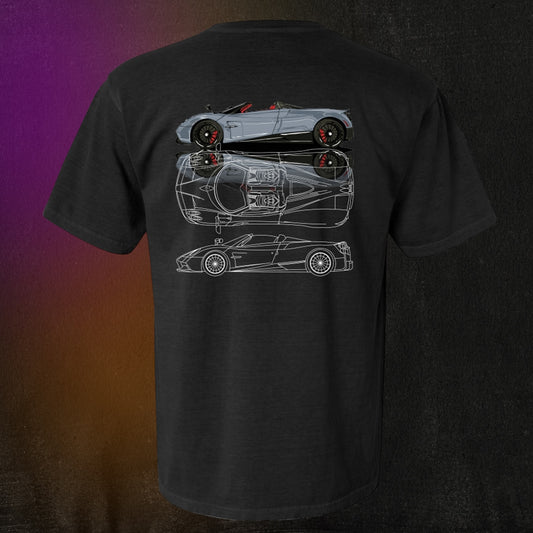 Pagani Schematic Tee - Black